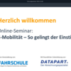 Webinar "Einstieg in die E-Mobilität" - Die Aufzeichnung ist online