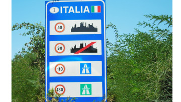 Straßenschild Italien