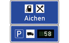 Automatische Anzeige für freie Lkw-Parkplätze lkw