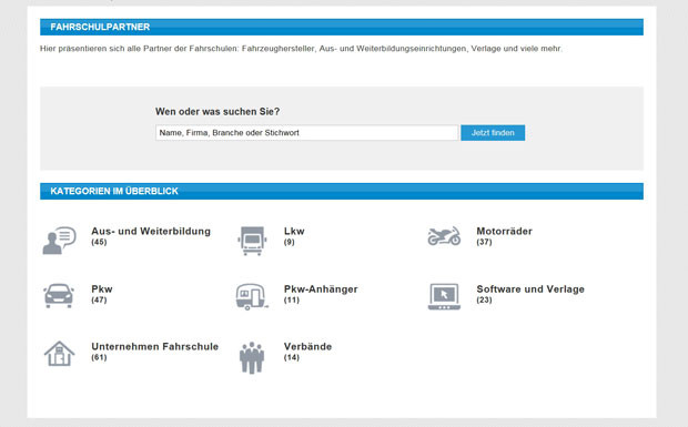 Alle Fahrschulpartner auf einen Blick