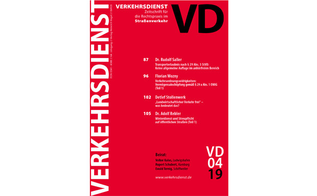 VERKEHRSDIENST 4/19 ist erschienen