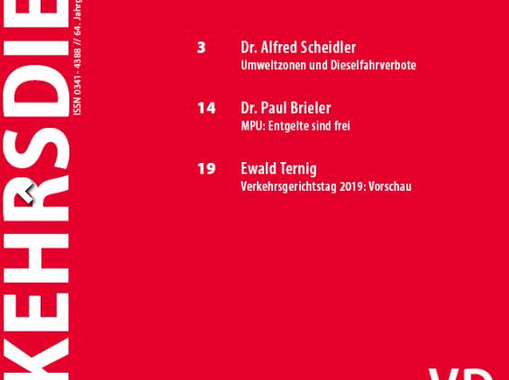 VERKEHRSDIENST 1/19: Jetzt erhältlich 