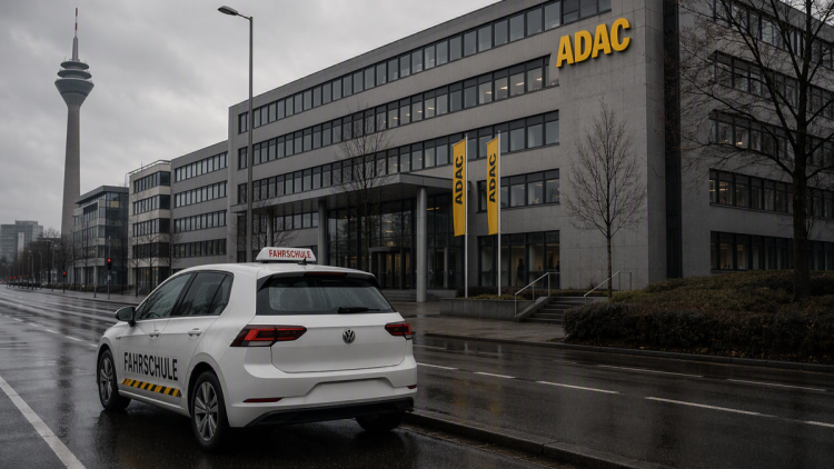 ADAC Gebäude mit Fahrschulauto