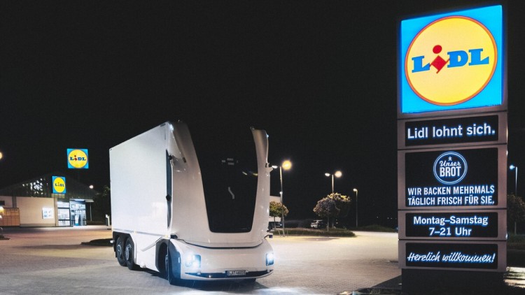 Lidl und Einride bringen autonomen E-Lkw auf öffentliche Straßen