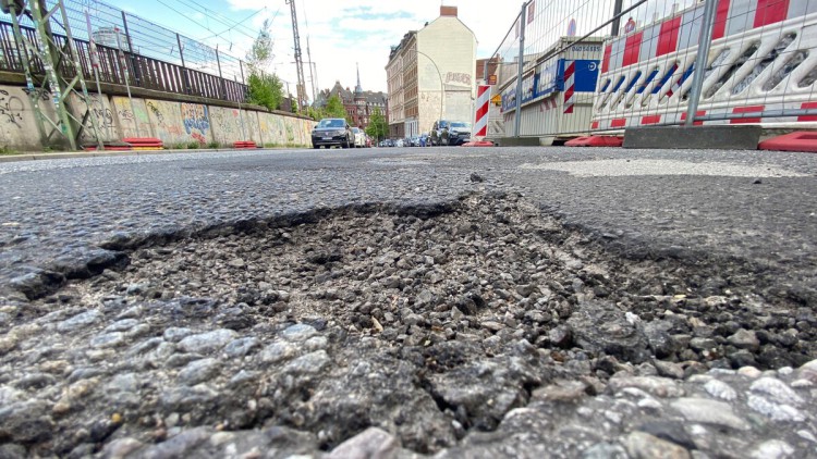 Straßenschäden in Hamburg