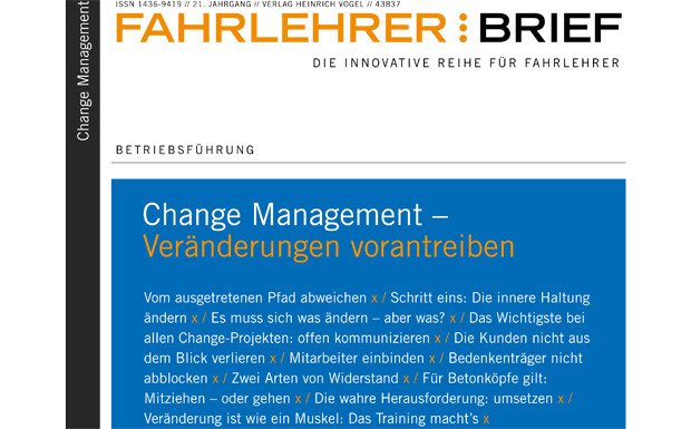 Fahrlehrerbrief 10/2018: Change Management