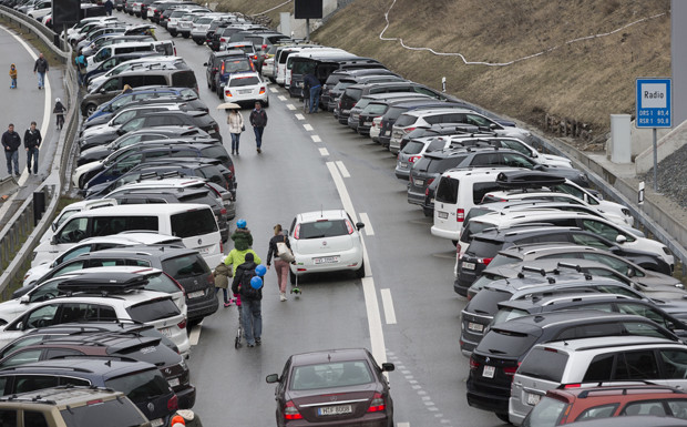 Autobahnparkplatz