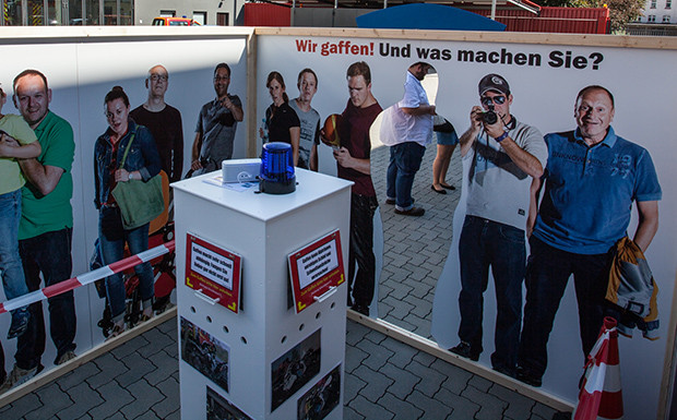 Schockeffekt gegen Gaffer