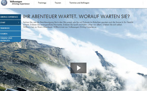 Internetseite von Volkswagen Driving Experience