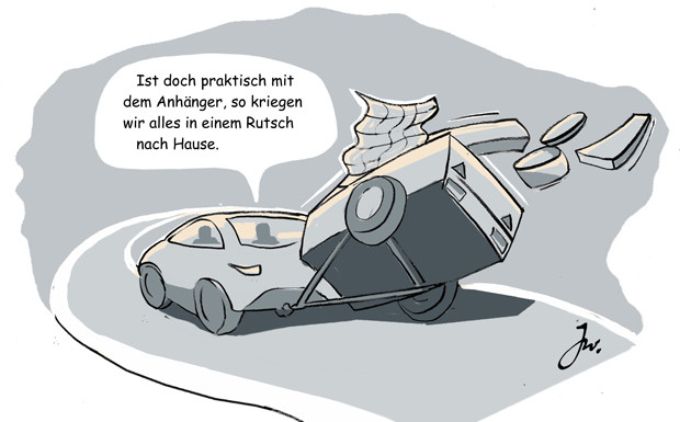 Mit Vorsicht zu genießen: leichte Kleinanhänger 